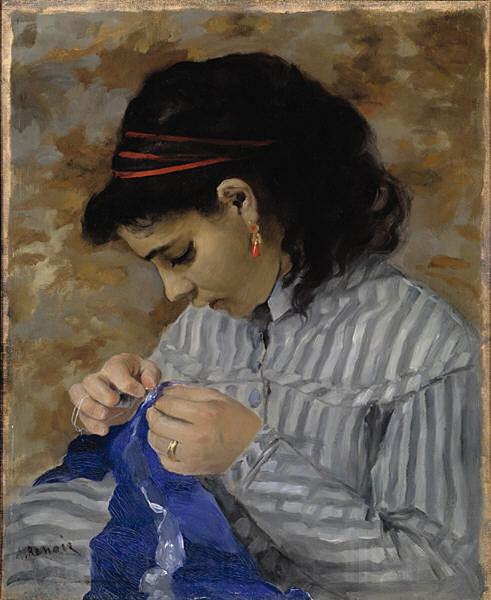 Pierre-Auguste Renoir Lise Sewing Norge oil painting art